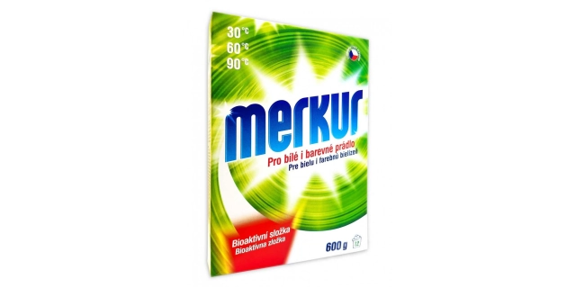 Merkur prací prášek na bílé i barevné prádlo 600 g                                                                                                                                                                                                        